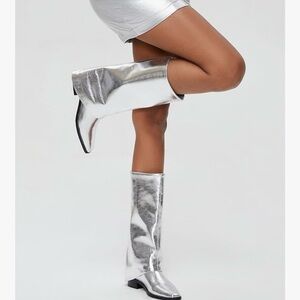 Modatope Mid Calf Boots for Women Fold Over Boots Square Toe Boots Size 6.5